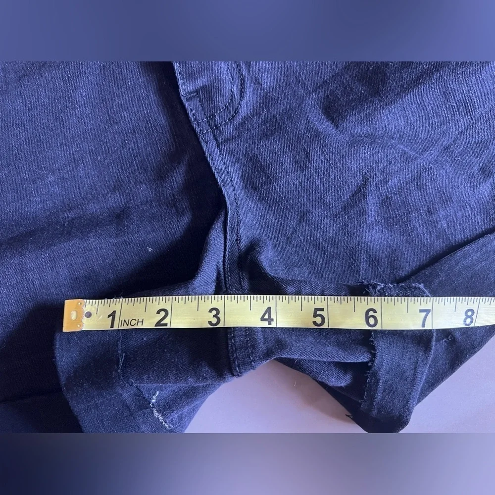 Time tru Core Short Relaxed Fit short black jeans size 8 Rayon Made in chine